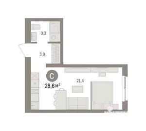 Студия квартира, вторичка, 29м2, 3/8 этаж