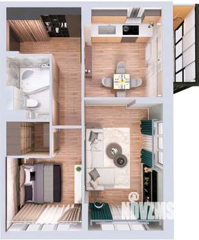 2-к квартира, вторичка, 55м2, 13/19 этаж
