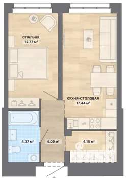 1-к квартира, вторичка, 40м2, 2/30 этаж