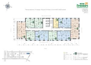 2-к квартира, строящийся дом, 65м2, 6/25 этаж