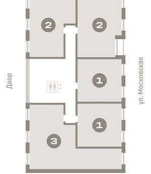 2-к квартира, вторичка, 55м2, 2/24 этаж