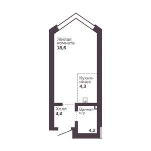 1-к квартира, вторичка, 30м2, 6/30 этаж