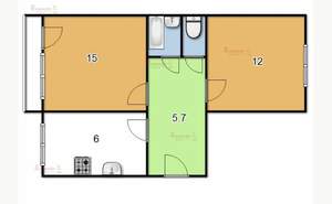2-к квартира, вторичка, 42м2, 4/5 этаж