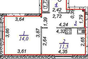 1-к квартира, вторичка, 36м2, 11/25 этаж