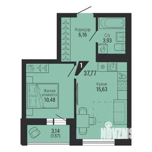 1-к квартира, вторичка, 38м2, 5/31 этаж