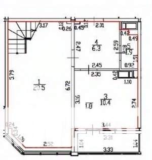 2-к квартира, вторичка, 83м2, 25/26 этаж