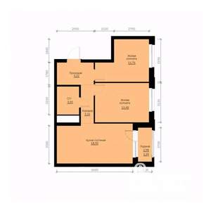 2-к квартира, строящийся дом, 58м2, 19/30 этаж