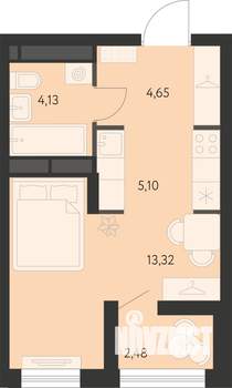Студия квартира, вторичка, 28м2, 18/20 этаж
