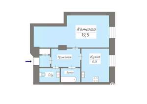 1-к квартира, вторичка, 38м2, 2/4 этаж