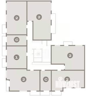 2-к квартира, вторичка, 64м2, 6/8 этаж