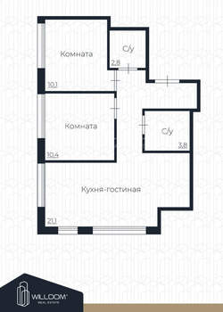 3-к квартира, вторичка, 56м2, 30/32 этаж