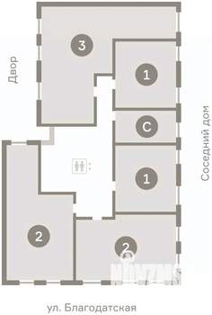 2-к квартира, вторичка, 65м2, 2/9 этаж