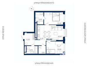 2-к квартира, вторичка, 66м2, 5/29 этаж