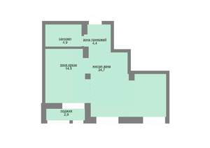 2-к квартира, вторичка, 50м2, 6/30 этаж