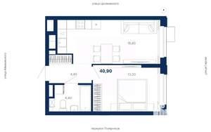 1-к квартира, вторичка, 41м2, 13/29 этаж