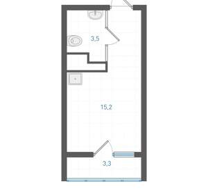 Студия квартира, вторичка, 20м2, 25/25 этаж