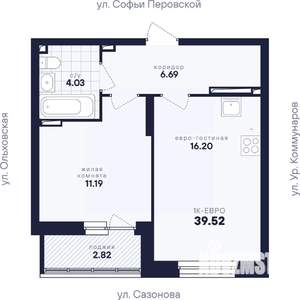 1-к квартира, вторичка, 40м2, 7/17 этаж