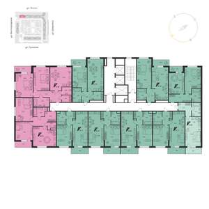 2-к квартира, вторичка, 52м2, 2/25 этаж
