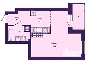 1-к квартира, вторичка, 35м2, 18/25 этаж