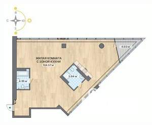 1-к квартира, вторичка, 119м2, 14/28 этаж
