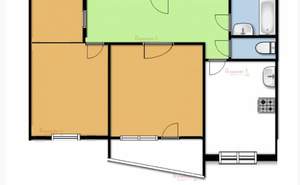 2-к квартира, вторичка, 57м2, 3/16 этаж