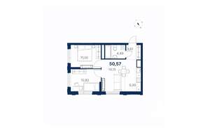 2-к квартира, вторичка, 51м2, 20/28 этаж