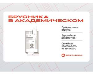 Студия квартира, вторичка, 21м2, 5/9 этаж