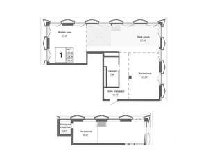 1-к квартира, строящийся дом, 124м2, 16/16 этаж