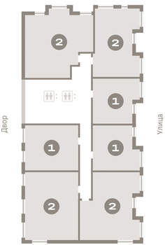 1-к квартира, вторичка, 52м2, 9/16 этаж