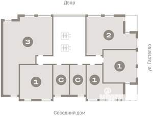 3-к квартира, вторичка, 107м2, 9/16 этаж