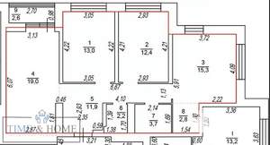 3-к квартира, вторичка, 80м2, 22/25 этаж