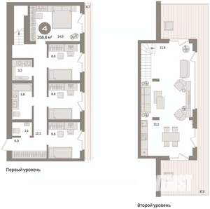 4-к квартира, вторичка, 159м2, 7/7 этаж