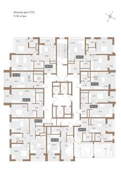 2-к квартира, вторичка, 52м2, 12/24 этаж