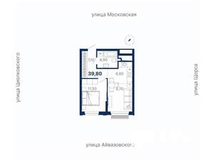 1-к квартира, вторичка, 40м2, 19/30 этаж