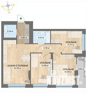 3-к квартира, вторичка, 80м2, 5/30 этаж