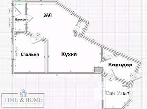 1-к квартира, вторичка, 44м2, 16/23 этаж