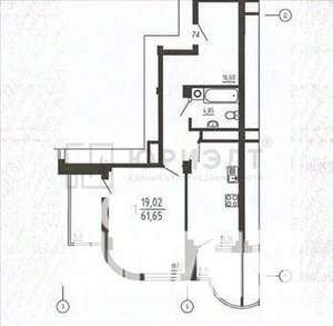 1-к квартира, вторичка, 55м2, 13/18 этаж