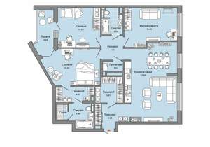 3-к квартира, сданный дом, 120м2, 4/8 этаж