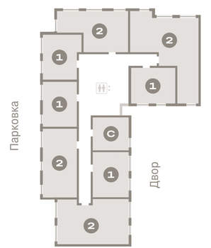 2-к квартира, вторичка, 74м2, 9/9 этаж