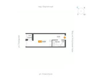 Студия квартира, вторичка, 23м2, 15/25 этаж