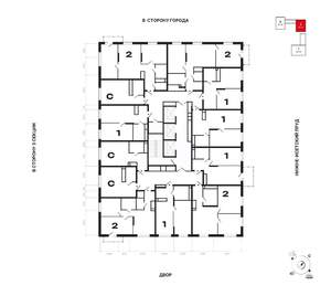 2-к квартира, строящийся дом, 52м2, 19/25 этаж