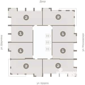 2-к квартира, вторичка, 72м2, 21/24 этаж