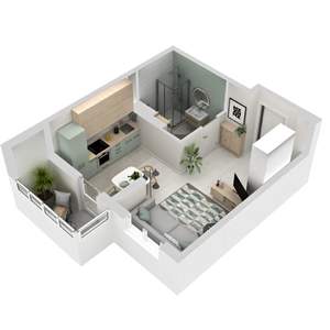 Студия квартира, вторичка, 29м2, 8/17 этаж