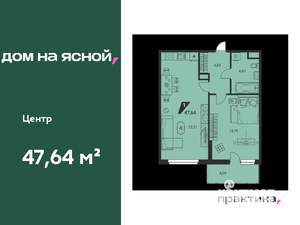 1-к квартира, вторичка, 48м2, 11/25 этаж