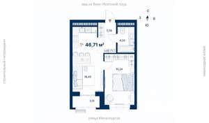 1-к квартира, вторичка, 47м2, 4/31 этаж