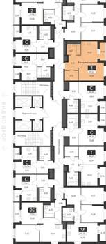 1-к квартира, вторичка, 38м2, 12/31 этаж