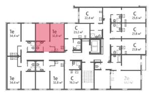Студия квартира, вторичка, 22м2, 4/8 этаж