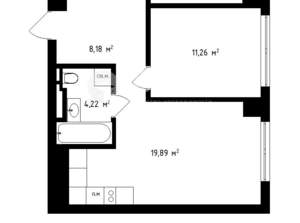 1-к квартира, вторичка, 44м2, 10/26 этаж