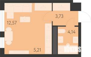 Студия квартира, вторичка, 26м2, 25/25 этаж