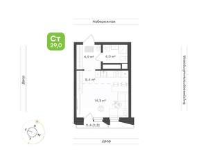 1-к квартира, вторичка, 29м2, 21/24 этаж